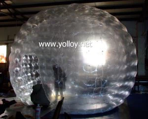 Tienda de actividades de jardín inflable transparente