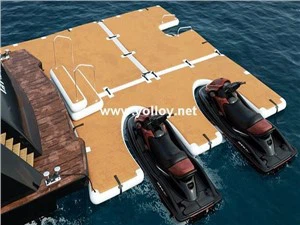 Muelle flotante inflable para motos acuáticas para puertos deportivos