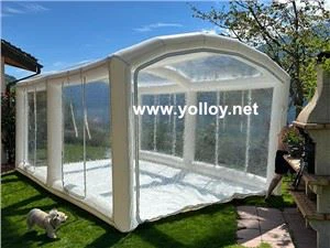 Carpa de garaje transparente cubierta inflable para automóviles